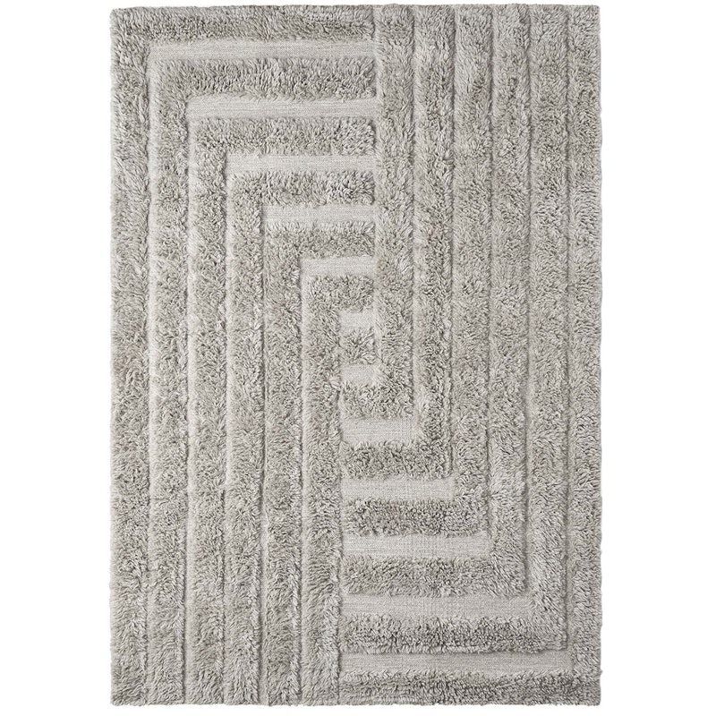 Shaggy Labyrinth Wool Rug 300x400 cm, Grey