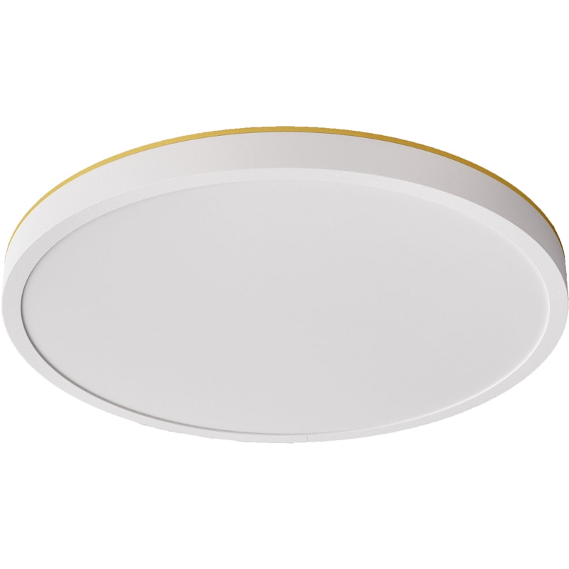 Plafon 30 Wall/Ceiling Lamp, White / Brass