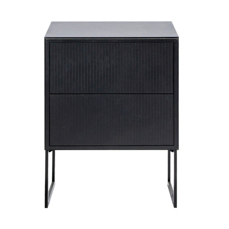 Line Bedside Table,  Black / Black