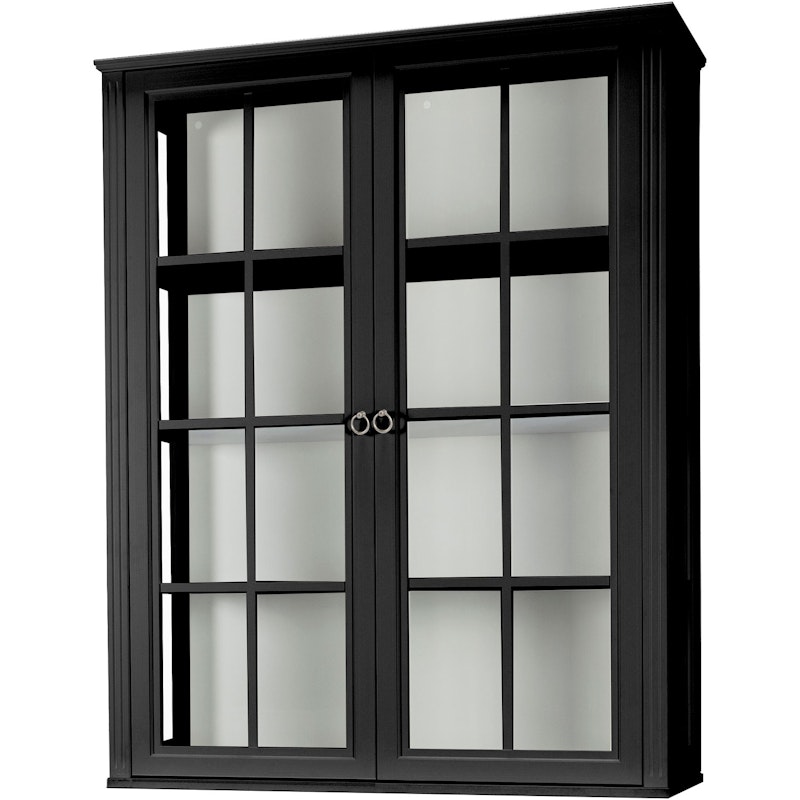 Stockholm 2.0 Vitrin Cabinet 99x34x124, Black