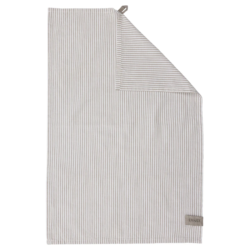 Kitchen Towel Stripes 47x70 cm, White/Beige