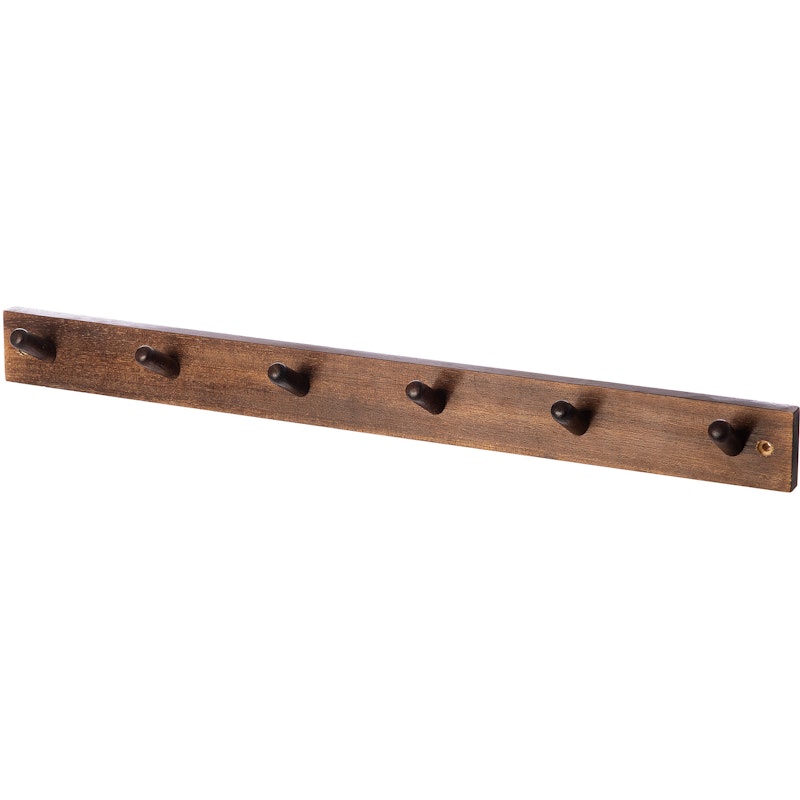 Hook Rail 6 Knobs, Brown