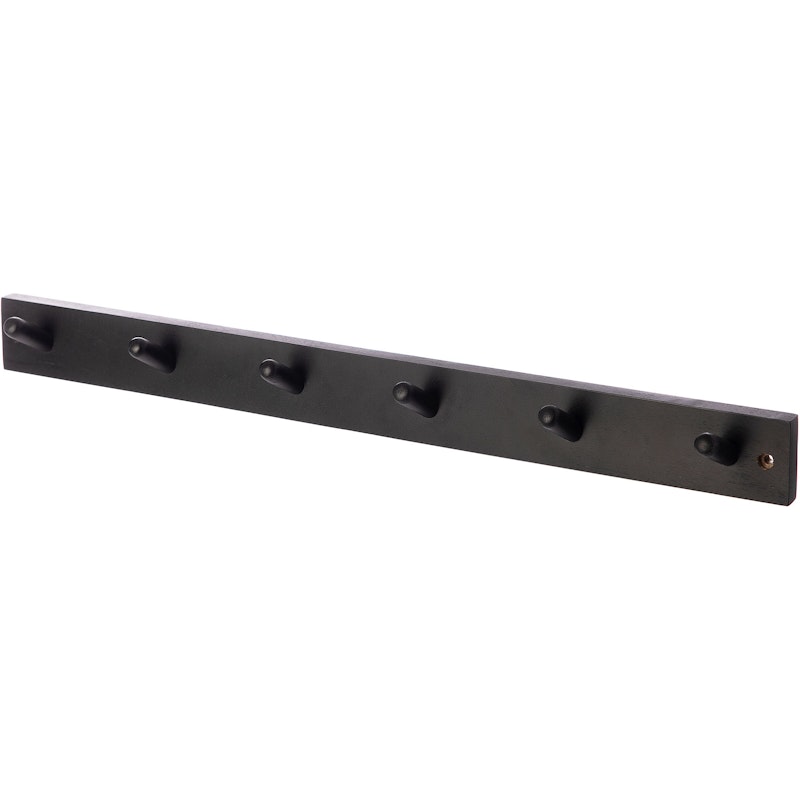 Hook Rail 6 Knobs, Black