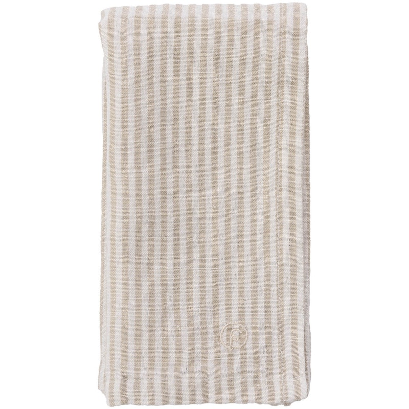 Cloth Napkin 40x40 cm, White/Beige