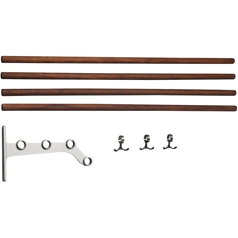 Nostalgi 291 Extension Part For Hat Rack, Aluminium / Walnut