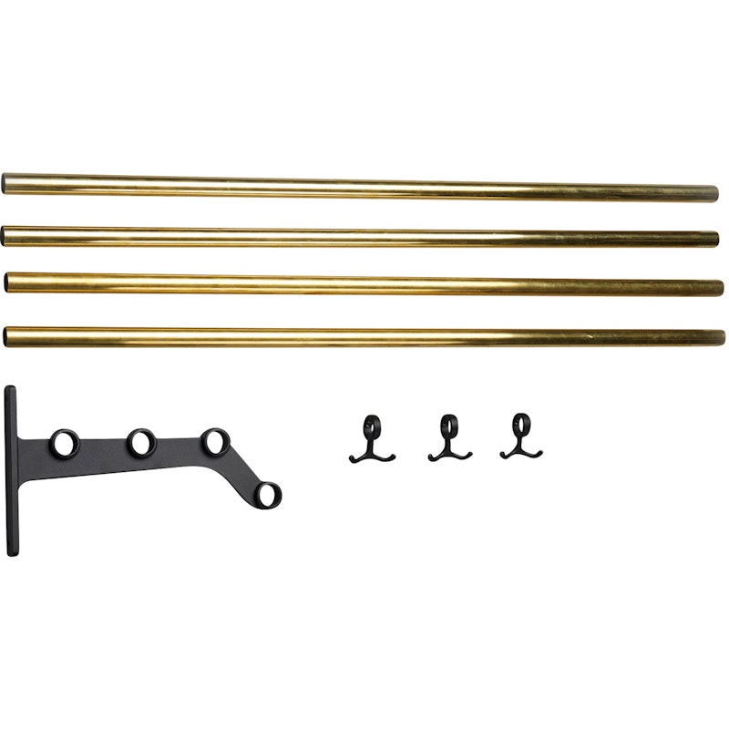 Nostalgi 291 Extension Part For Hat Rack, Black / Brass