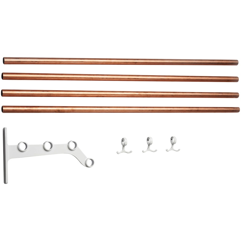 Nostalgi 291 Extension Part For Hat Rack, White / Copper