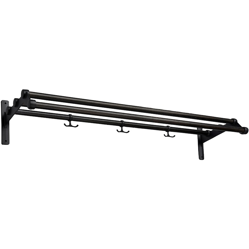 Nostalgi 291 Hat Rack 100 cm, Black / Black Stained Oak