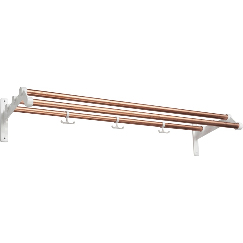 Nostalgi 291 Hat Rack 100 cm, White / Copper