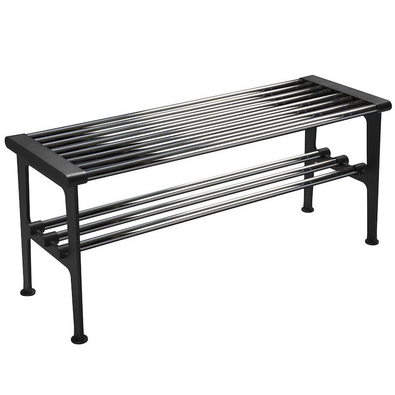 Nostalgi Bench 100 cm, Chrome / Black