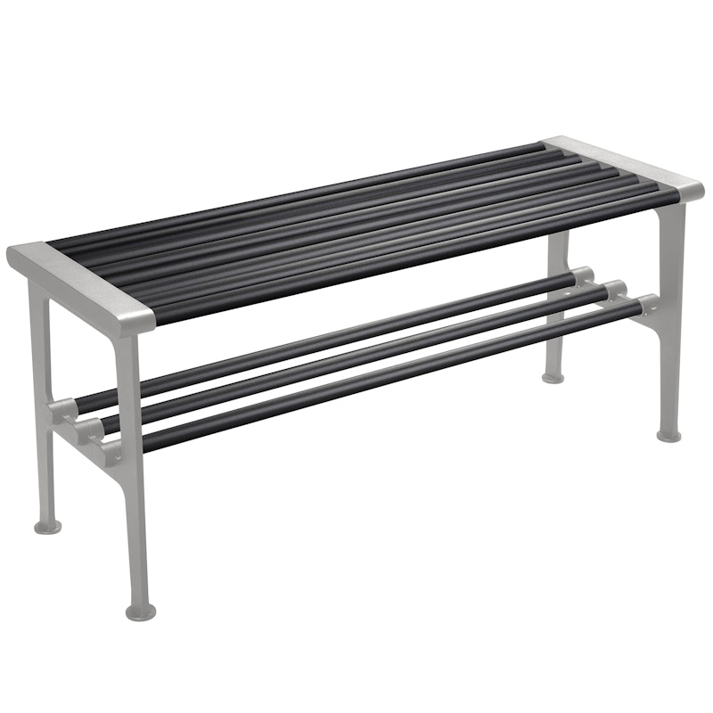 Nostalgi Bench 100 cm, Black / Aluminium