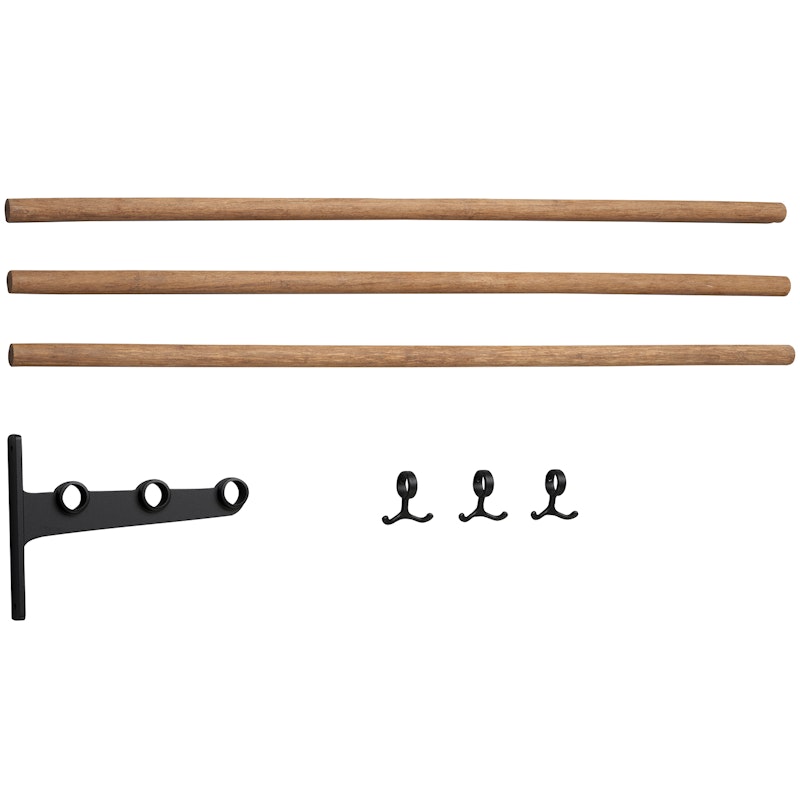 Nostalgi Extension Part For Hat Rack / Shoe Rack, Black / Bamboo