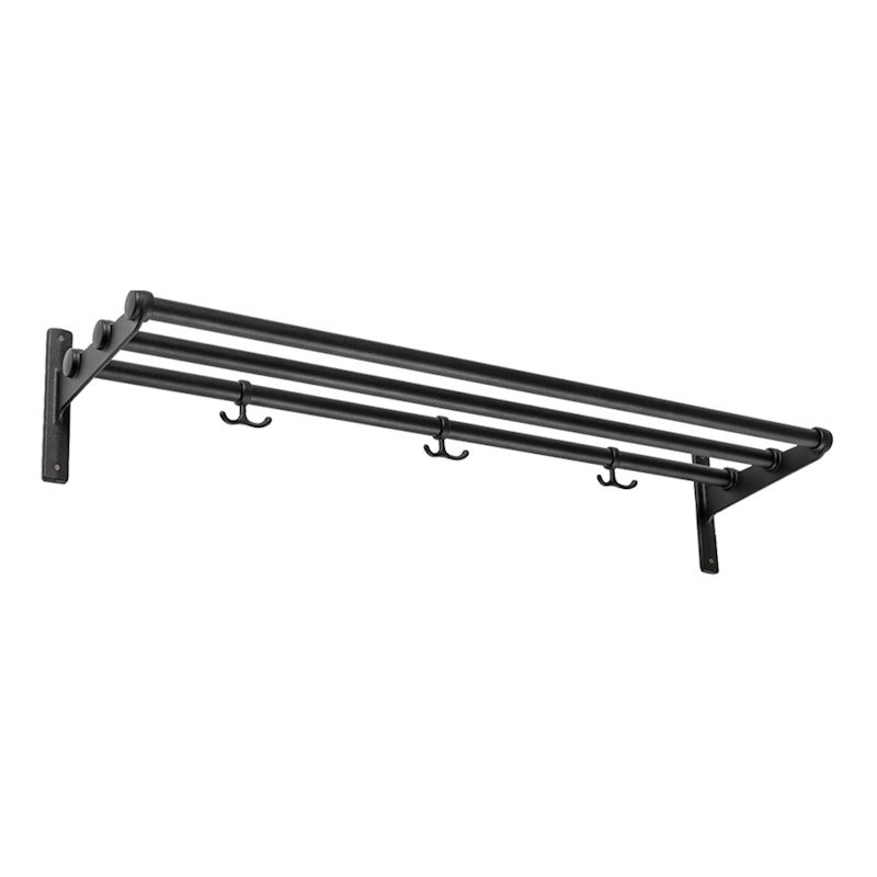 Nostalgi Hat Rack / Shoe Rack 100 cm, Black / Black