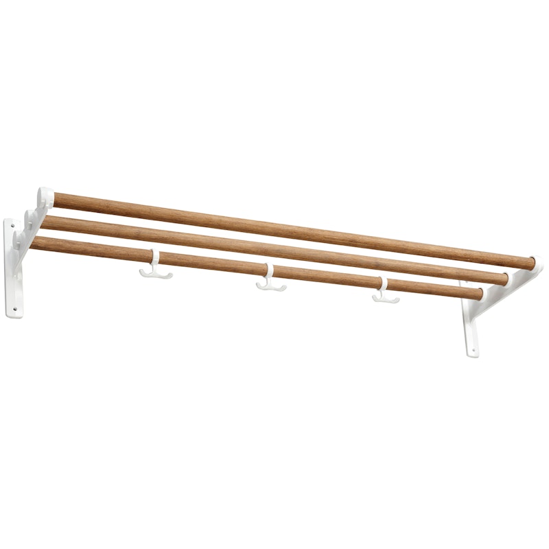 Nostalgi Hat Rack / Shoe Rack 100 cm, White / Bamboo