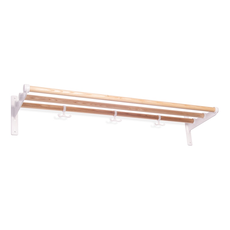 Nostalgi Hat Rack / Shoe Rack 100 cm, White / Ash