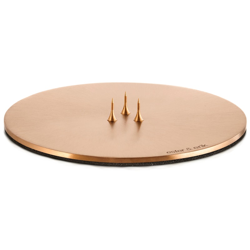 Candle Plate Ø12 cm Rose Gold, Matt