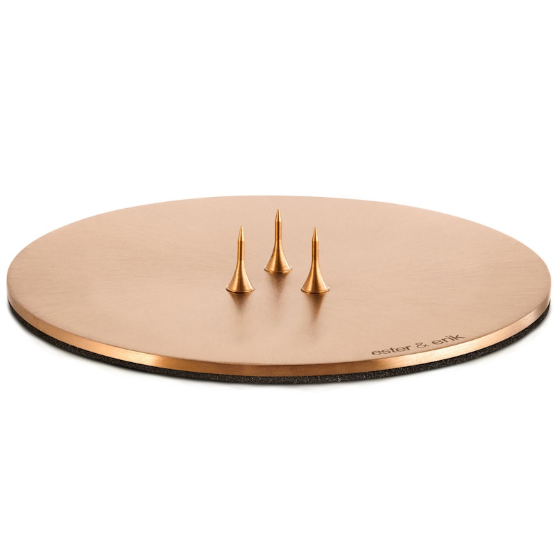 Candle Plate Ø9 cm Rose Gold, Matt