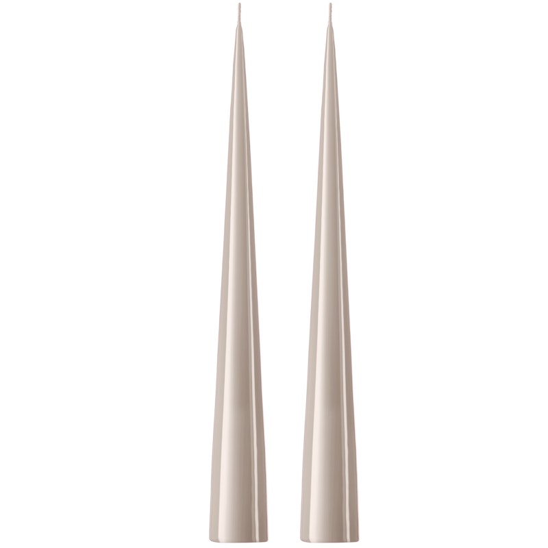 Candles 37 cm 2-pack, Linen Grey