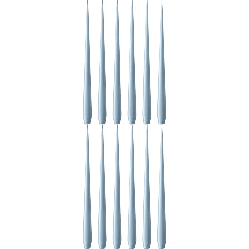 Taper Candles 32 cm 12-pack, Dusty Blue