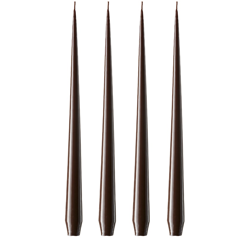 Taper Candle Lacquer 32 cm 4-pack, Espresso