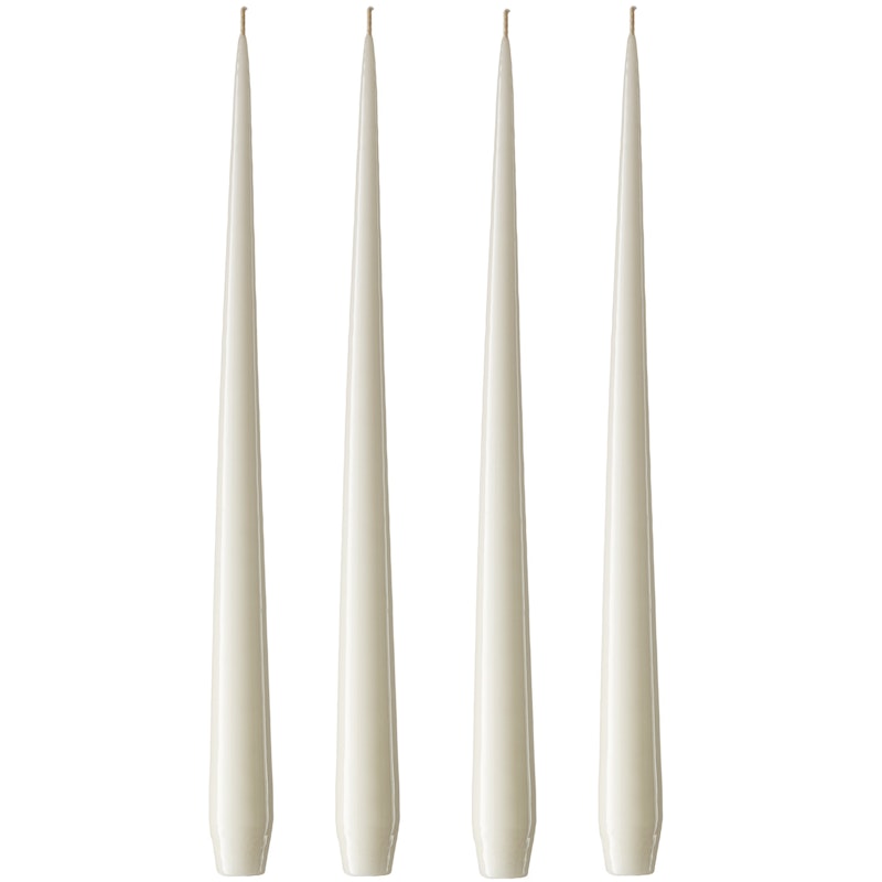 Taper Candle Lacquer 32 cm 4-pack, Ivory