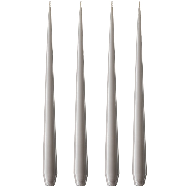 Taper Candle Lacquer 32 cm 4-pack, Oyster Pearl