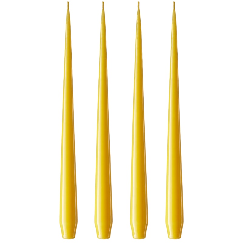 Taper Candles 32 cm 4-pack, Lemon