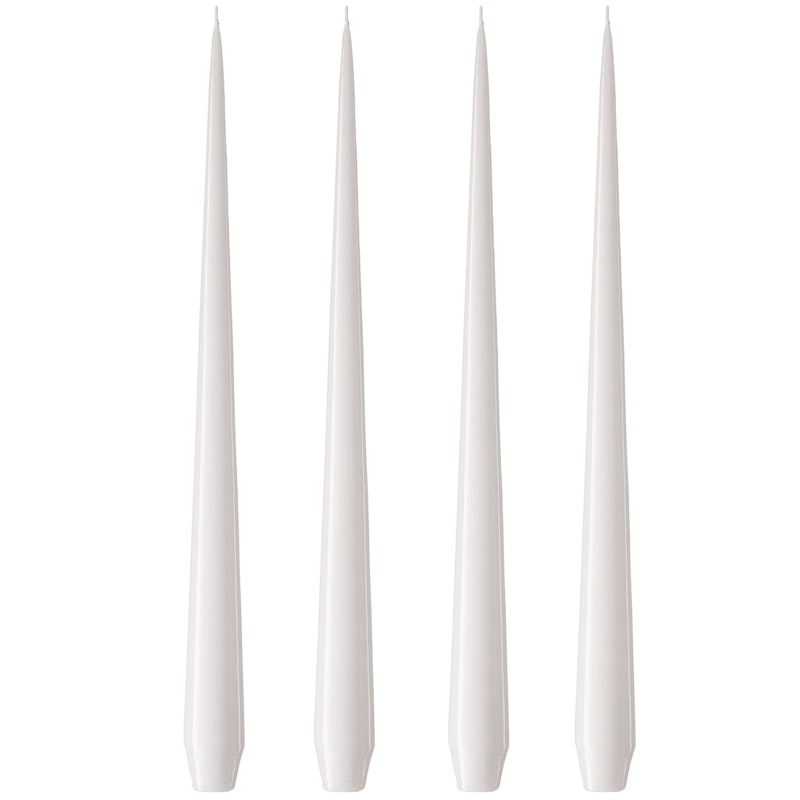 Taper Candle Lacquer 32 cm 4-pack, White Ash