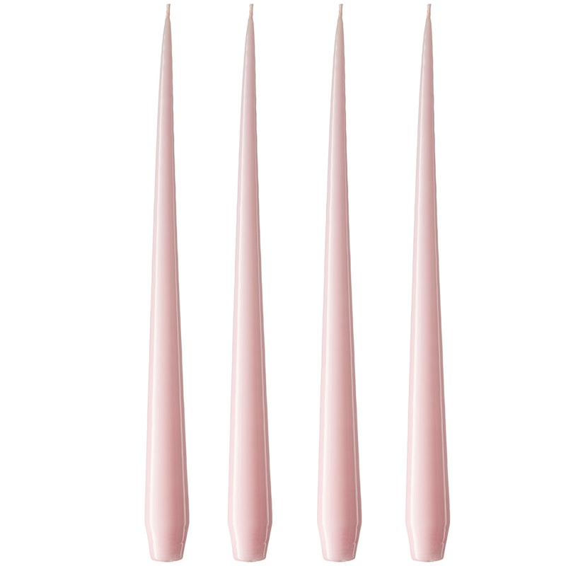 Taper Candle Lacquer 32 cm 4-pack, Rose Quartz