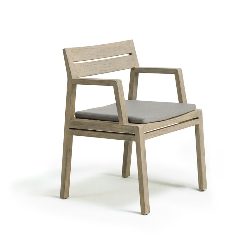 Costes Armchair, Pickled Teak