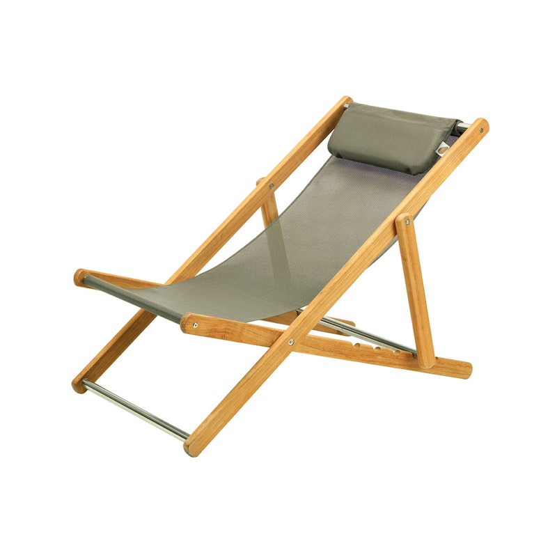 Elle Deck Chair Teak / Acrylic, Dove Grey