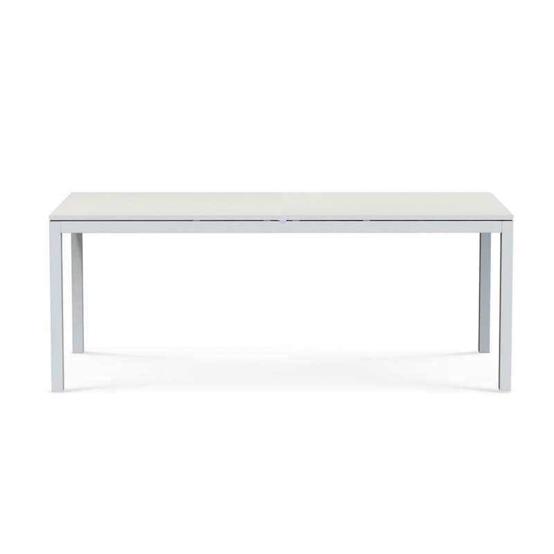 Flat Dining Table Extendable 160-250x100 cm, Warm White