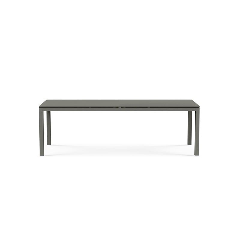 Flat XL Dining Table Extendable 240-360x100 cm, Warm Grey