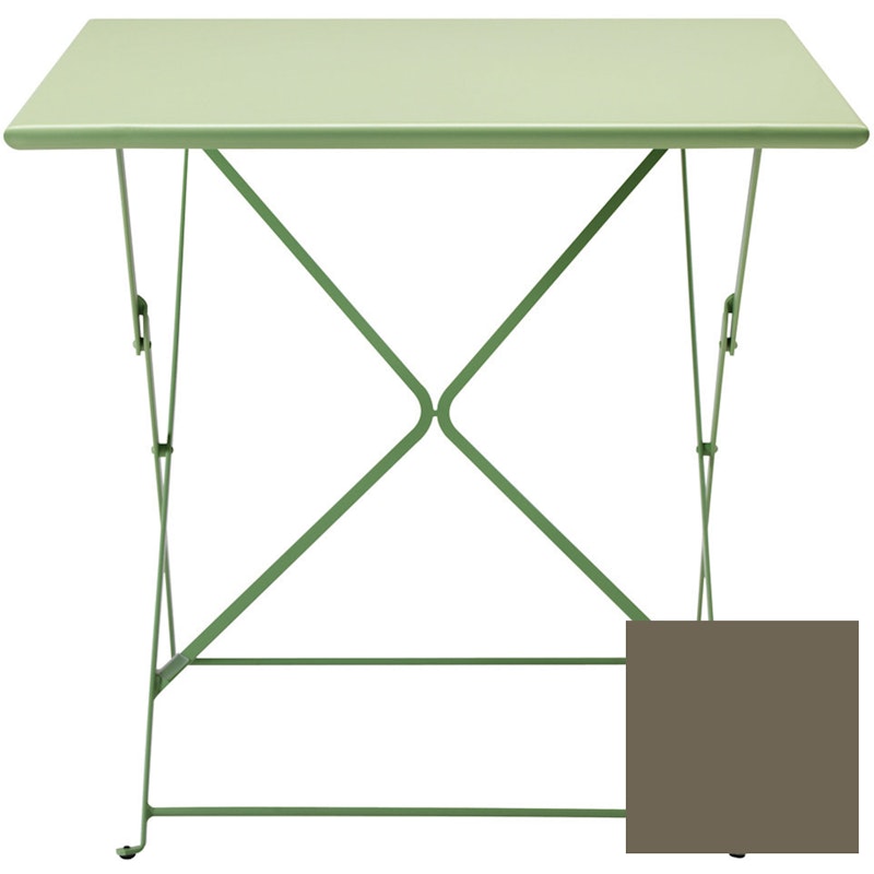 Flower Foldable Table 80x80 cm, Mud Grey