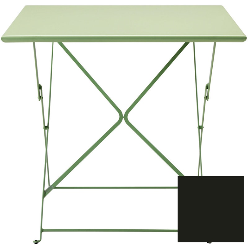 Flower Foldable Table 80x80 cm, Sepia Black