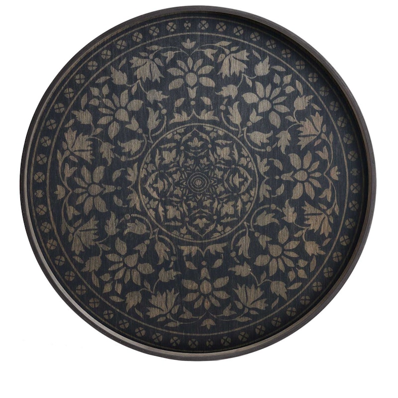 Black Marrakesh Tray Wood, L Ø61 cm