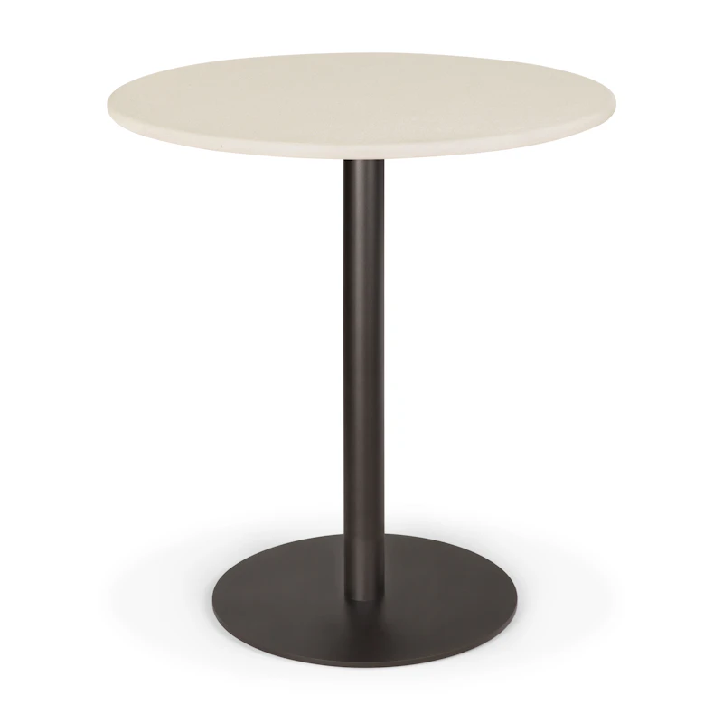 Blend Table Ø70 cm, Dark Bronze / Microcement Off-white
