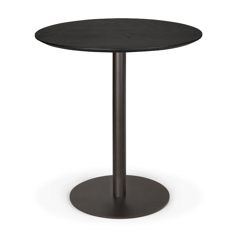 Blend Table Ø70 cm, Dark Bronze / Black Oak