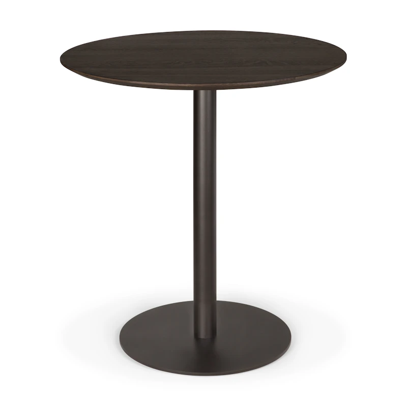 Blend Table Ø70 cm, Dark Bronze / Dark Stained Oak