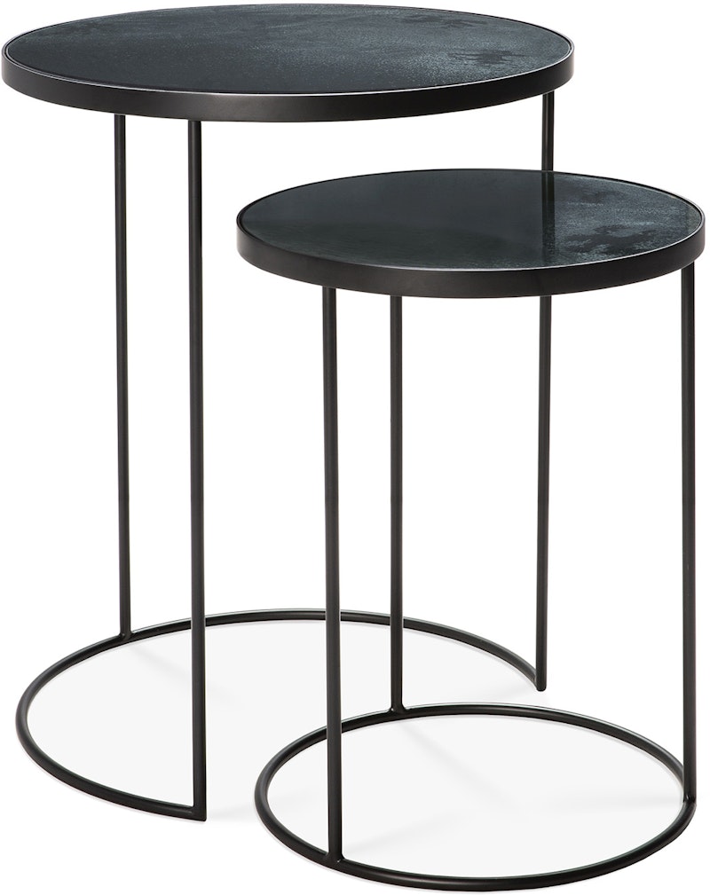 Nesting Side Table Set/2 Ø43 & Ø56 cm, Charcoal