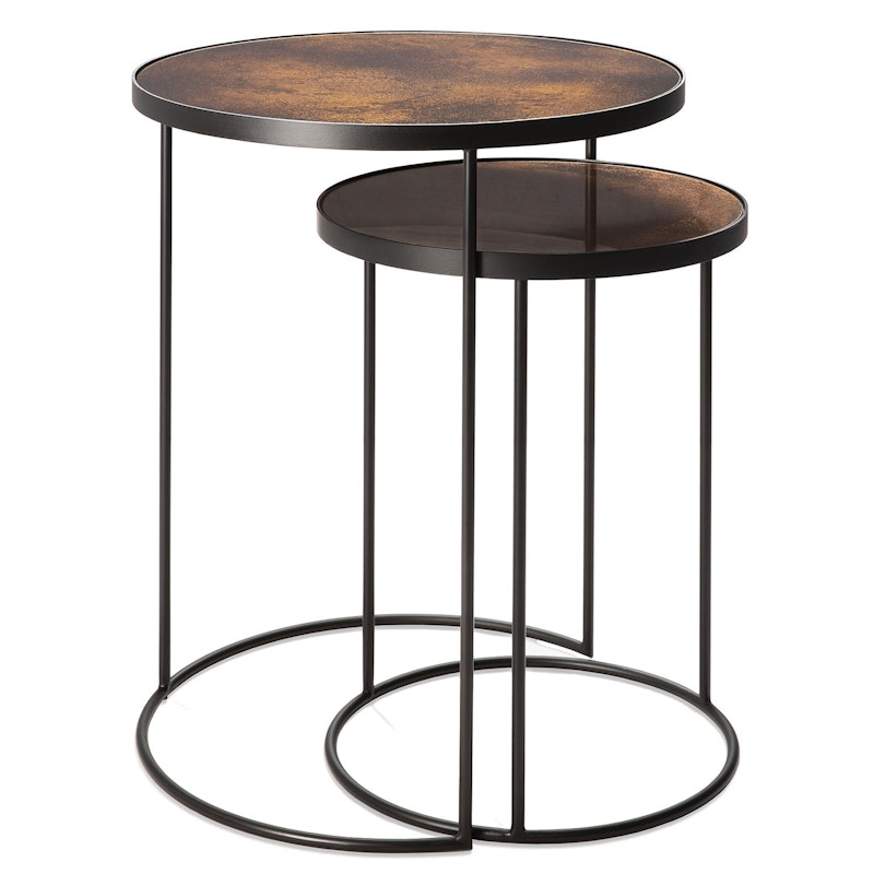 Nesting Side Table Set/2 Ø43 & Ø56 cm, Bronze Copper