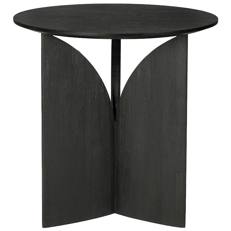 Fin Side Table Teak, Black