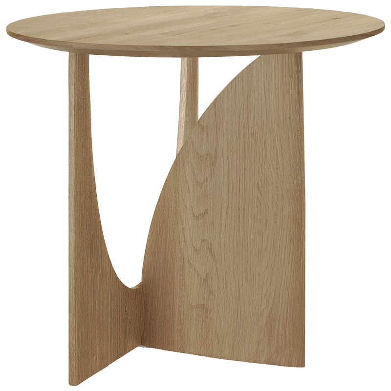 Geometric Side Table, Oak