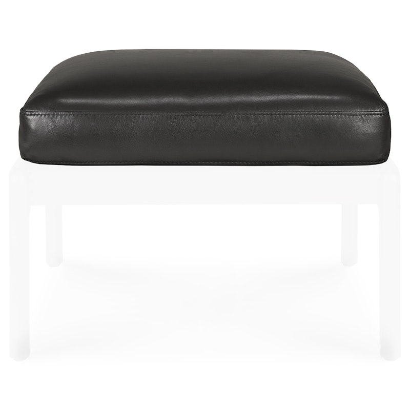 Jack Cushion For Jack Footstool, Black Leather