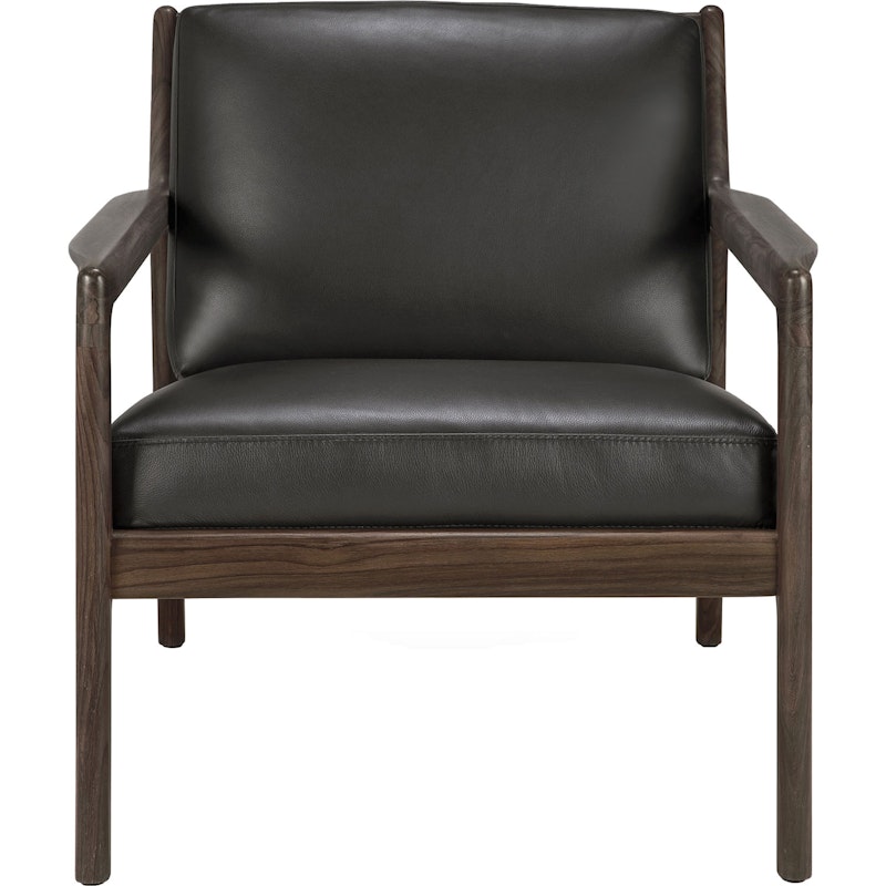 Jack Lounge Chair, Rosewood / Black Leather