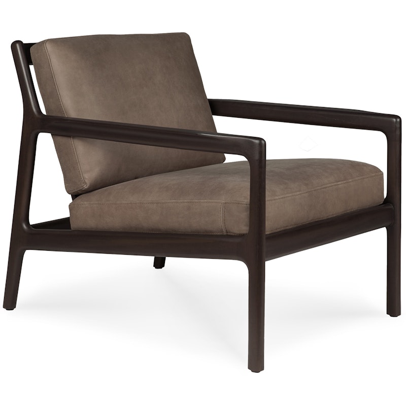 Jack Lounge Chair, Mahogany / Dark Brown Leather