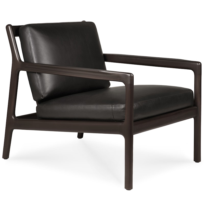 Jack Lounge Chair, Mahogany / Black Leather