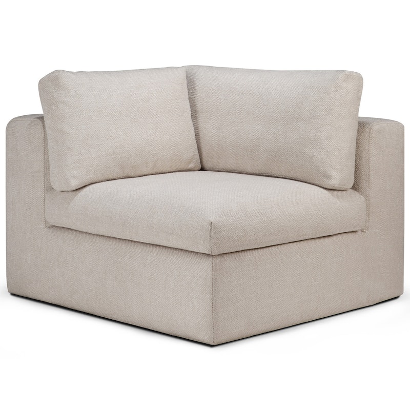 Mellow Sofa Corner Piece Removable Upholstery, Ivory