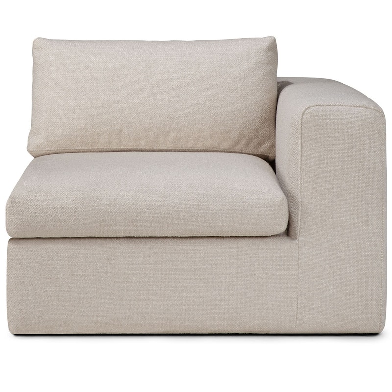 Mellow Sofa End Piece Right / Left Removable Upholstery, Ivory