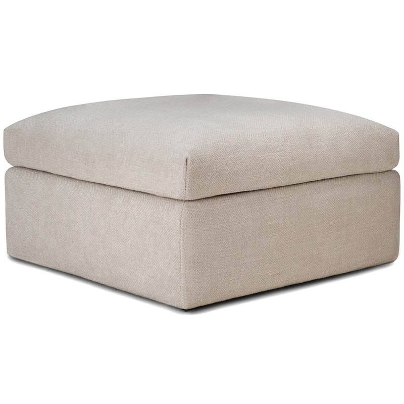 Mellow Footstool Removable Upholstery, Ivory